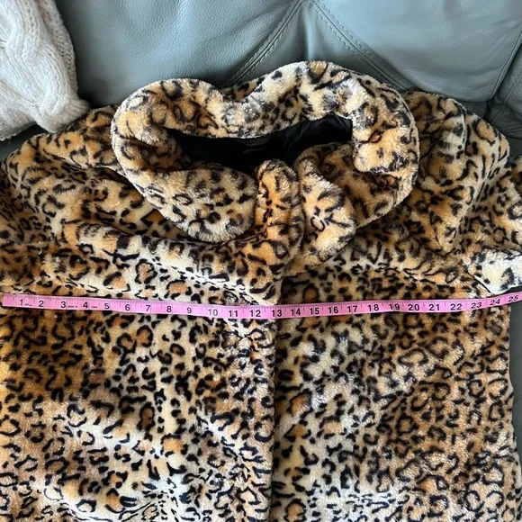 π NWT Leopard FOREVER 21 Gorgeous SOFT Fluffy FAUX FUR Baddie COAT Jacket 3X - Picture 8 of 16